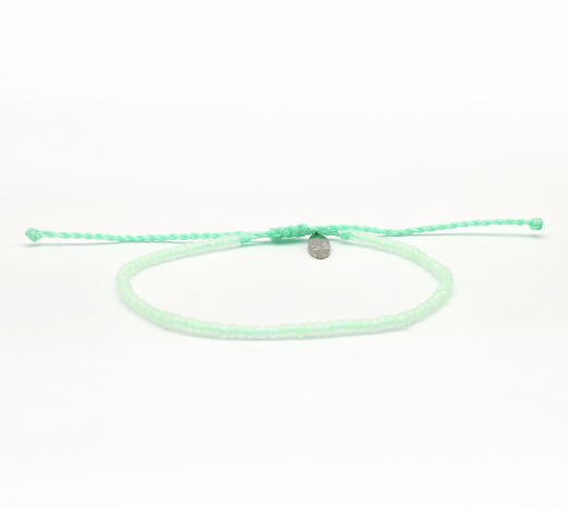 Pineapple Island Wailele Frosted Glass Beaded Bracelet - Green