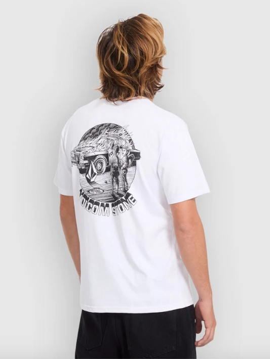 Volcom Mens Firecar Short Sleeve T-Shirt - White