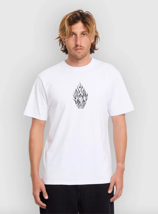 Volcom Mens Firecar Short Sleeve T-Shirt - White