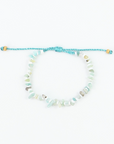 Pineapple Island Dunes Stone Bead Bracelet - Turquoise/White