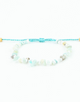 Pineapple Island Dunes Stone Bead Bracelet - Turquoise/White
