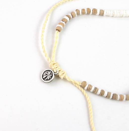 Pineapple Island Love is Here Natural Stone, Pearl and Shell Necklace - Turquoise/White