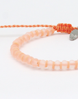 Pineapple Island Wailele Frosted Glass Beaded Bracelet - Orange Rust