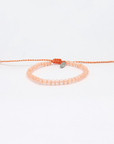 Pineapple Island Wailele Frosted Glass Beaded Bracelet - Orange Rust