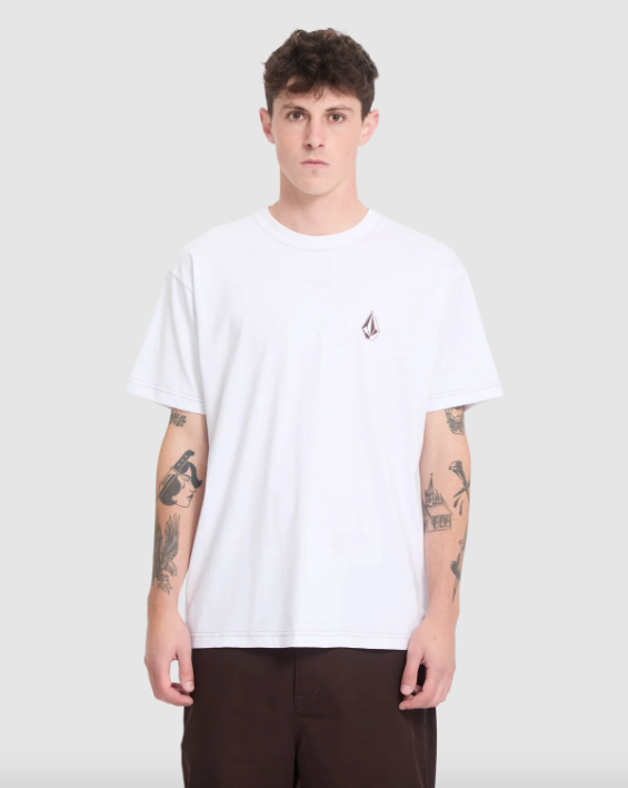 Volcom Mens Skidder Short Sleeve T-Shirt - White