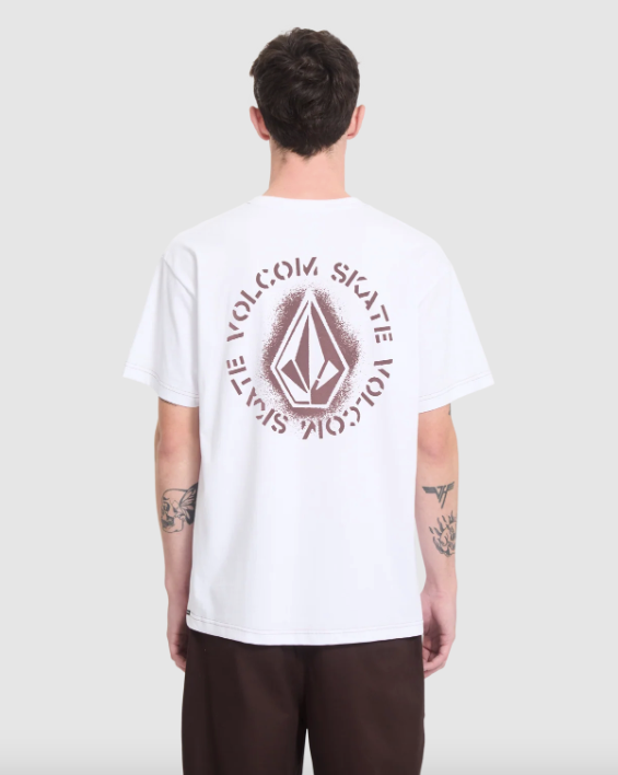 Volcom Mens Skidder Short Sleeve T-Shirt - White