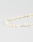 Pineapple Island Tulipa White Beaded Necklace - Cream