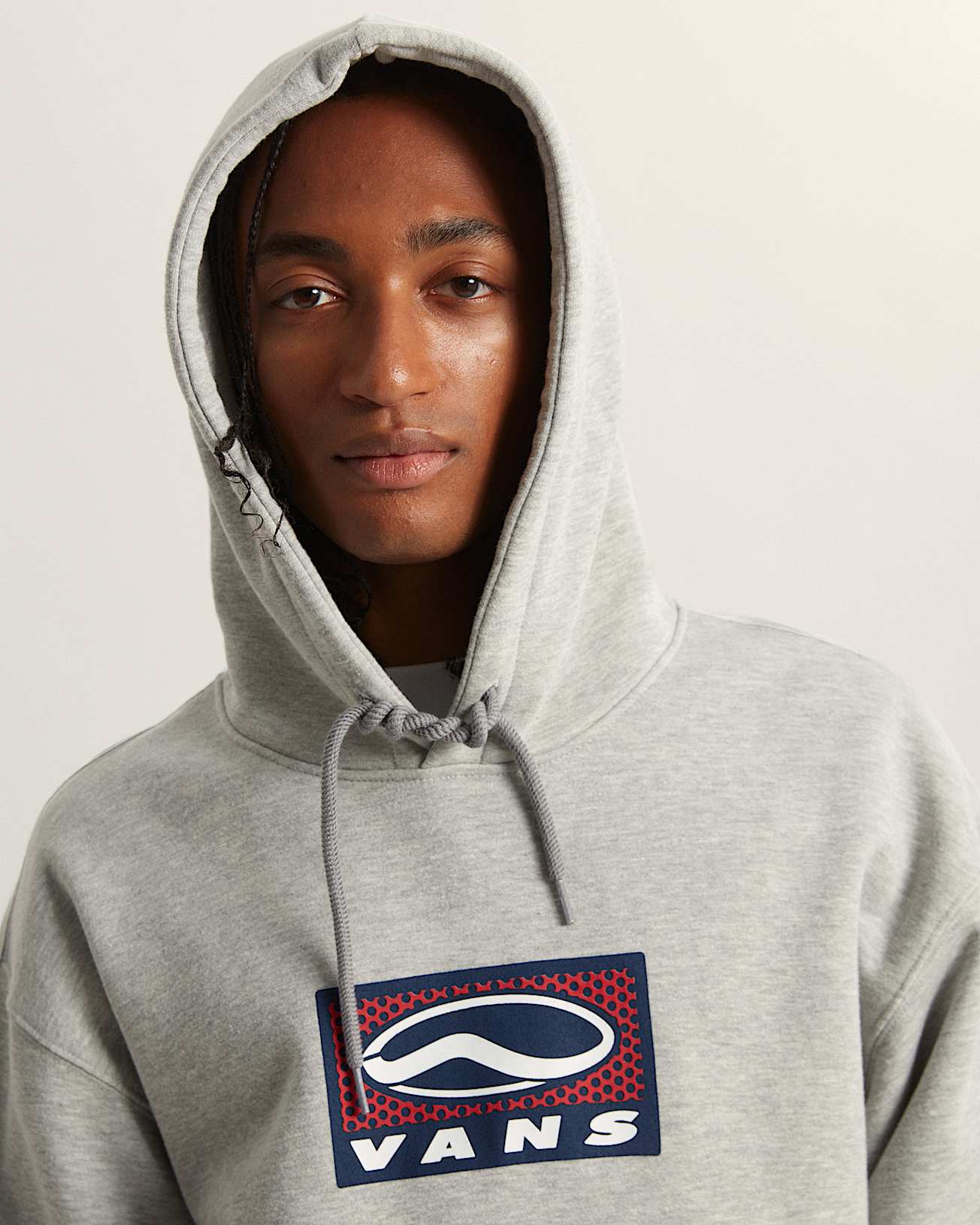 Vans Mens SideStripe Sportswear Pullover Hoodie - Cement Heather