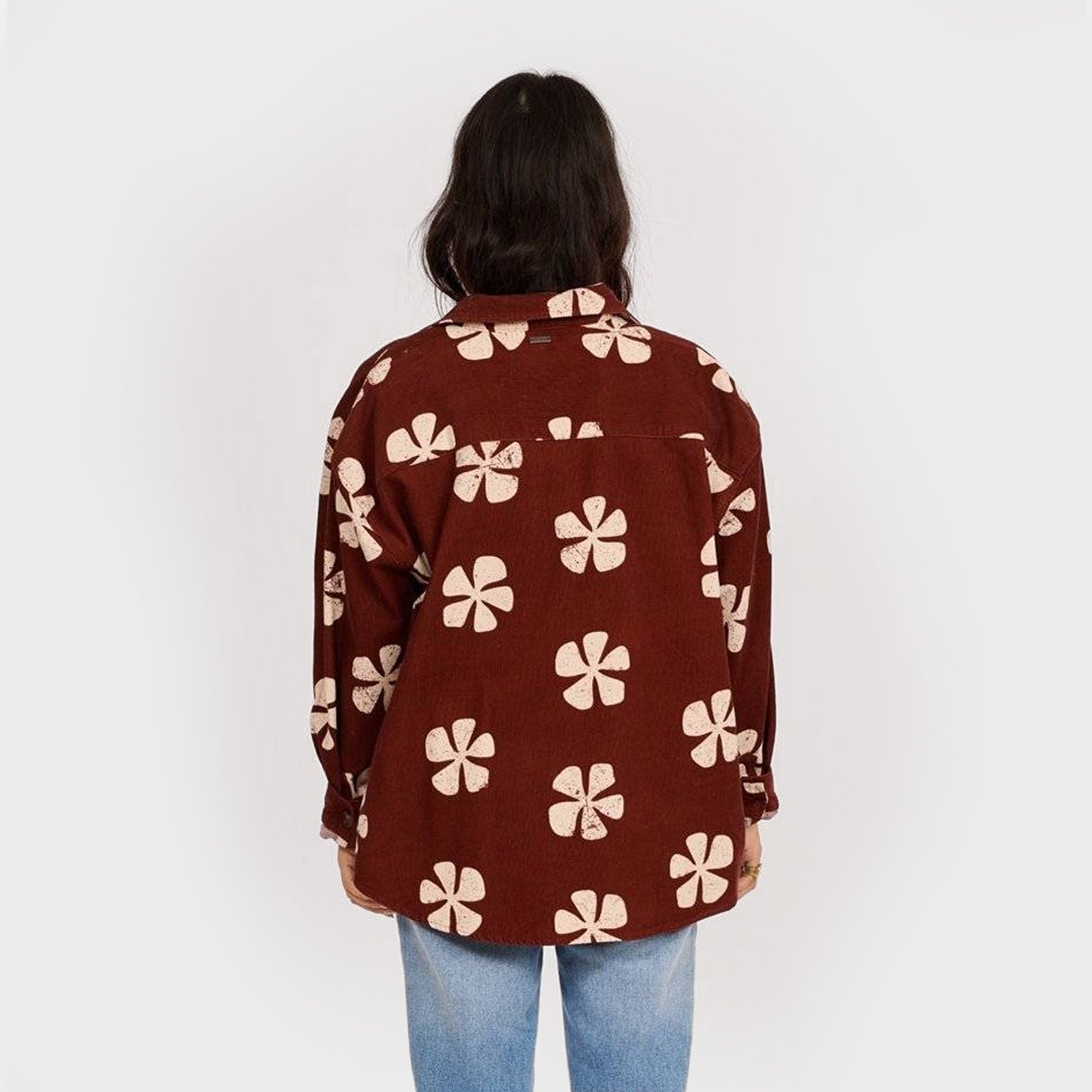 Sisstr Evolution Lush Palms Woven Shirt - Mahogany