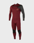 Sooruz Fighter 3/2 Mens Chest Zip Wetsuit - Wine - ManGo Surfing