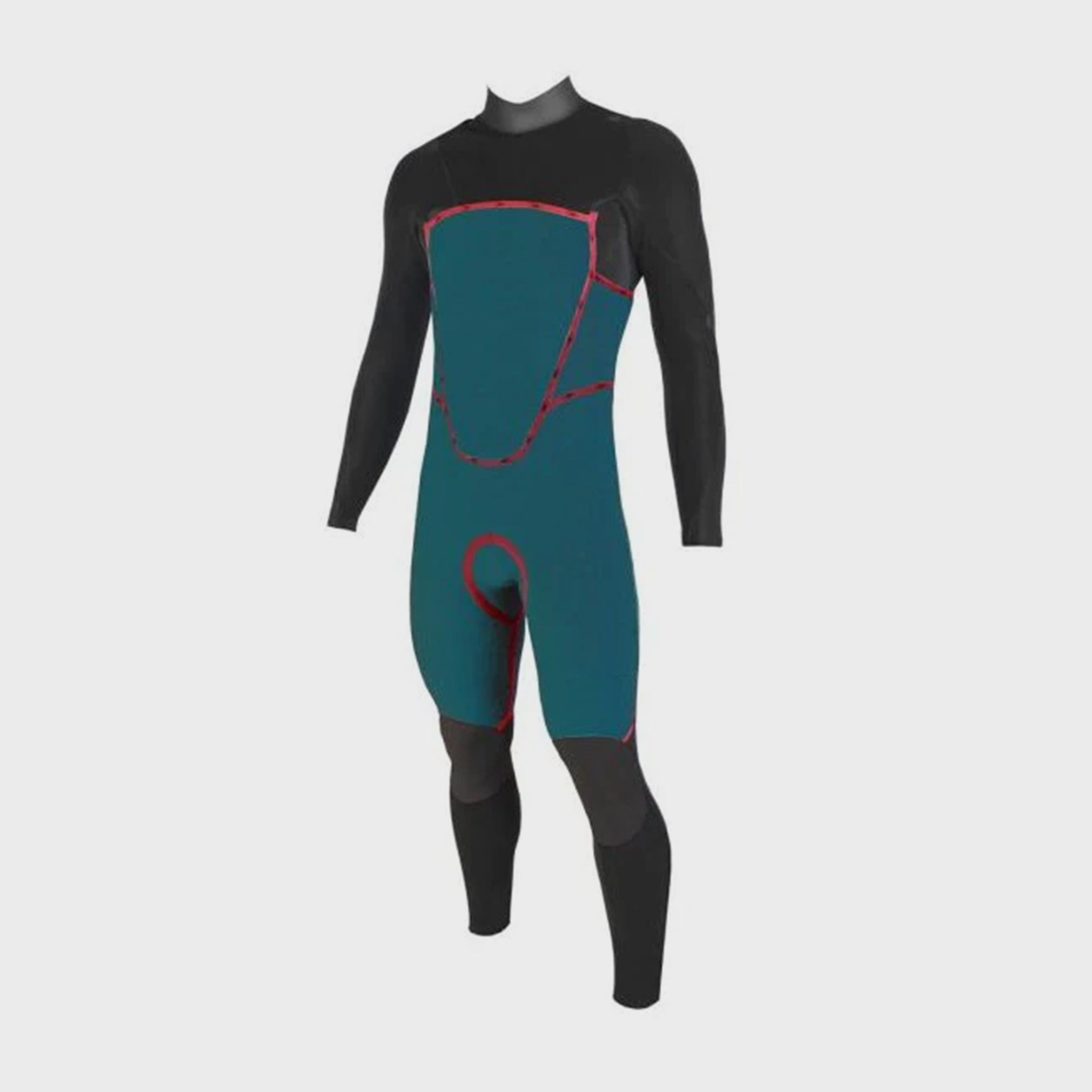 Sooruz Fighter 3/2 Mens Chest Zip Wetsuit - Wine - ManGo Surfing