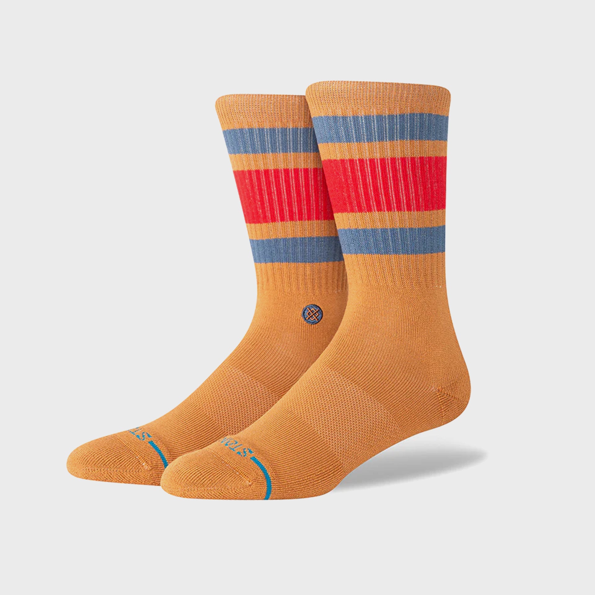 Stance Boyd St Crew Socks - Tan Brown - ManGo Surfing
