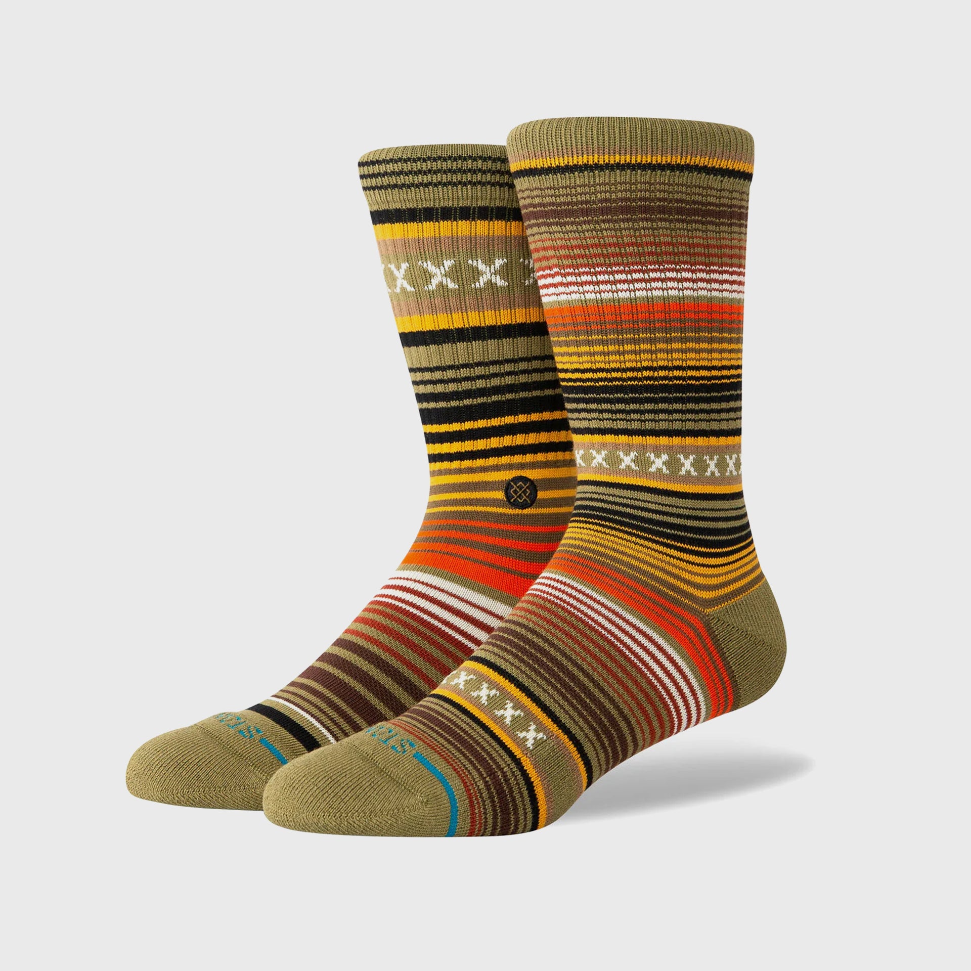 Stance Curren St Crew Socks - Chive - ManGo Surfing