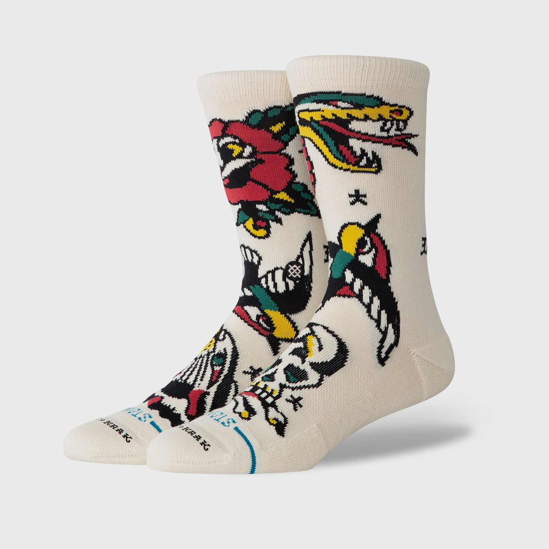 Stance Flash Crew Socks - Canvas - ManGo Surfing
