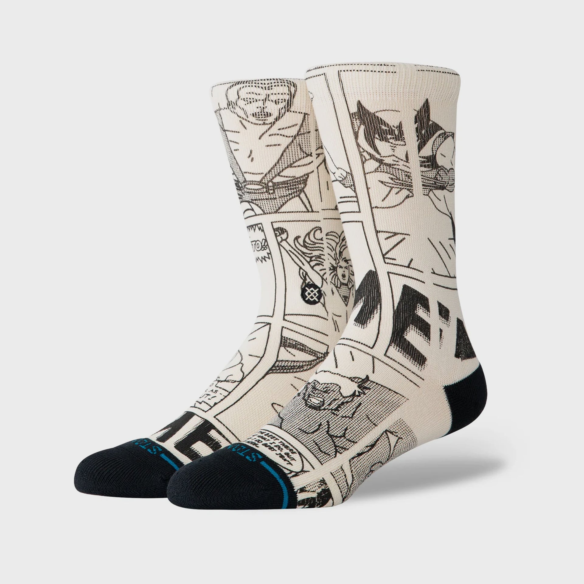 Stance Good Vs Bad Crew Socks - Black/White - ManGo Surfing