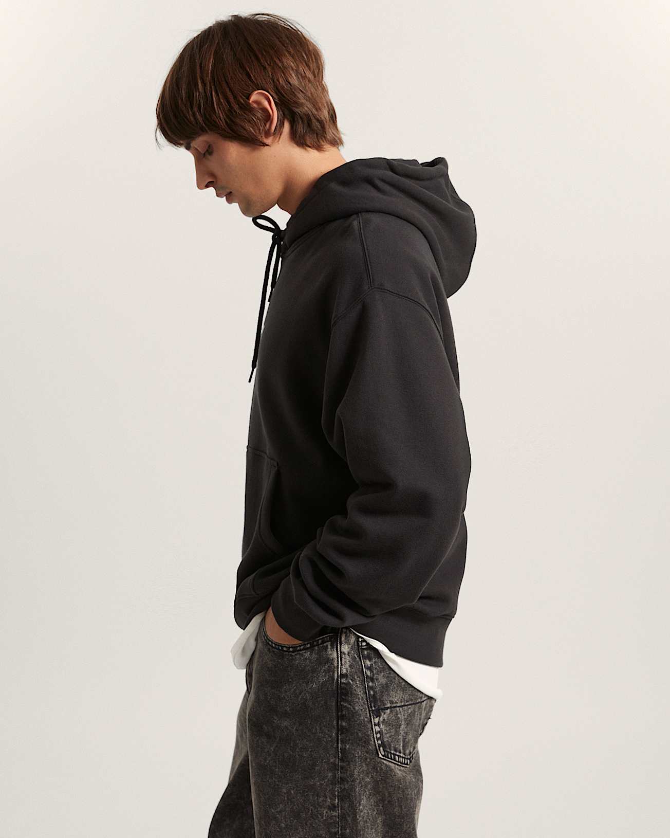 Vans Mens Stretch Logo Pullover Hoodie - Black