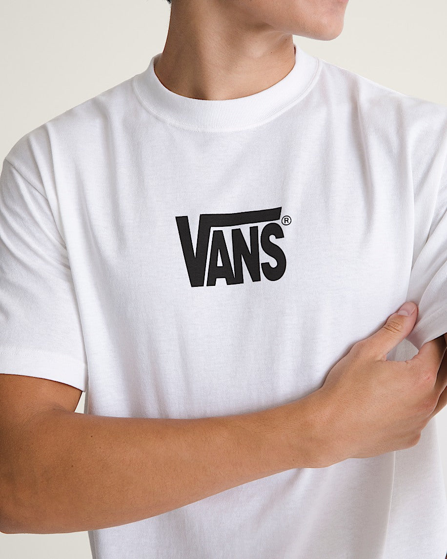 Vans Mens Stretch Logo T-Shirt - White/Black