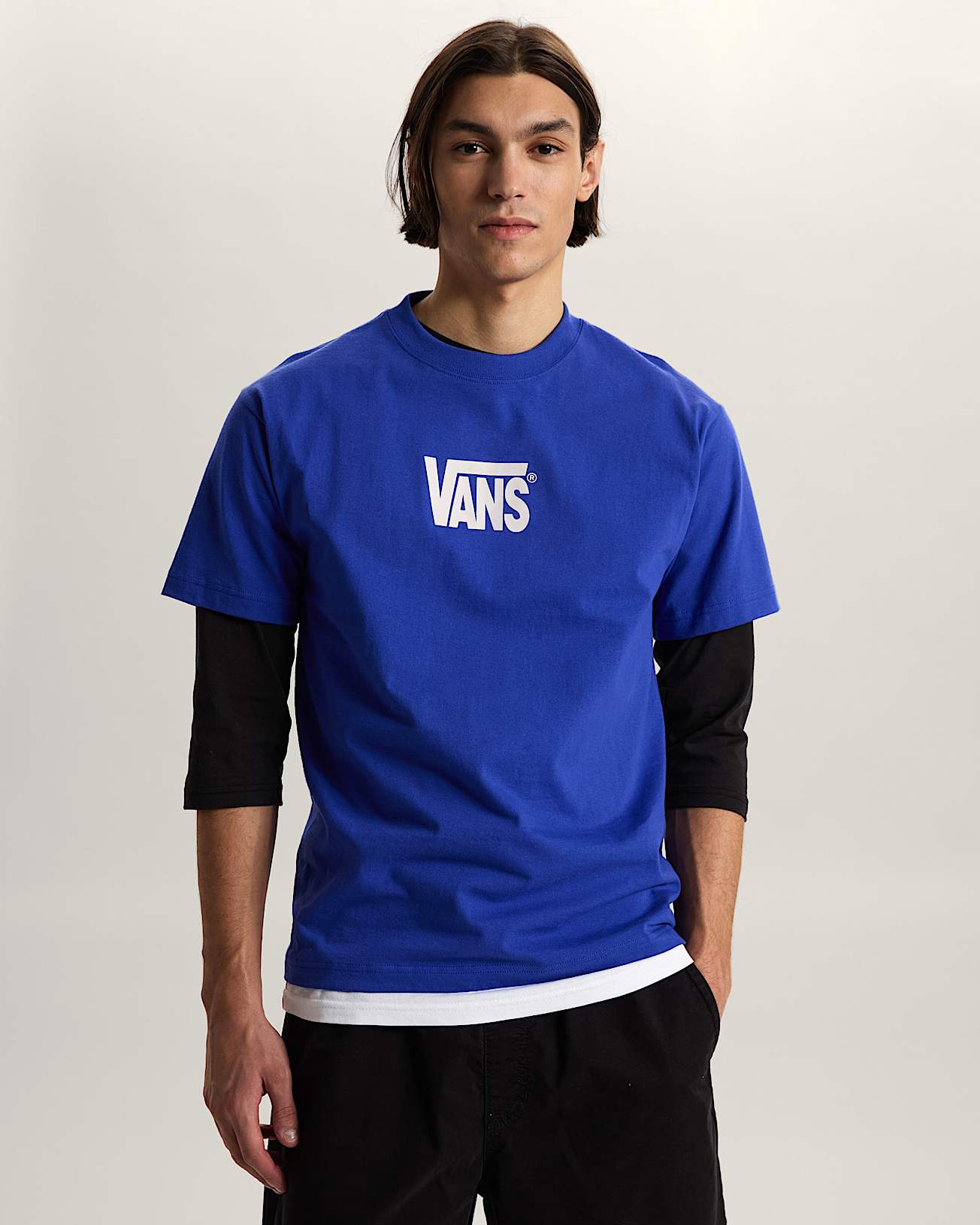 Vans Mens Stretch Short Seeve Logo T-Shirt - Royal Cobalt