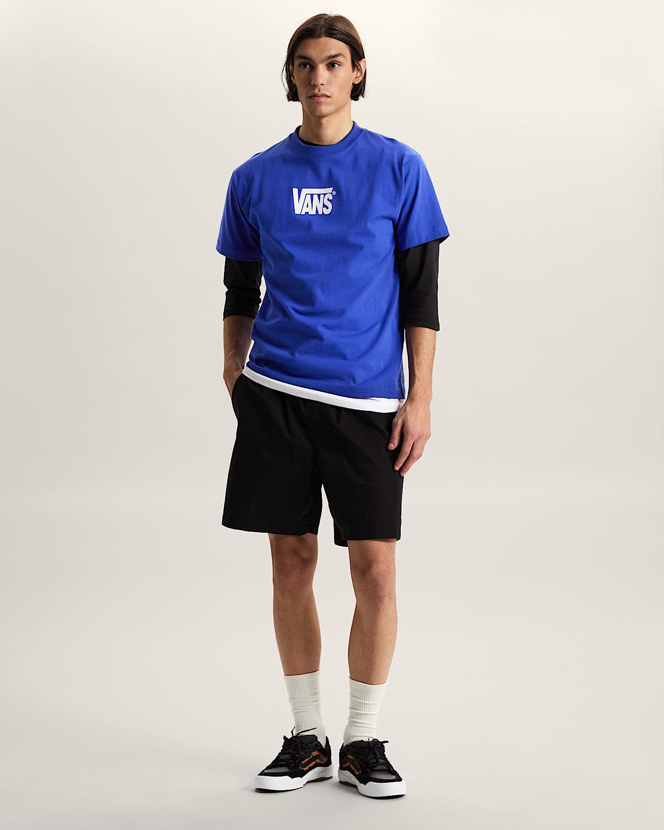 Vans Mens Stretch Short Seeve Logo T-Shirt - Royal Cobalt