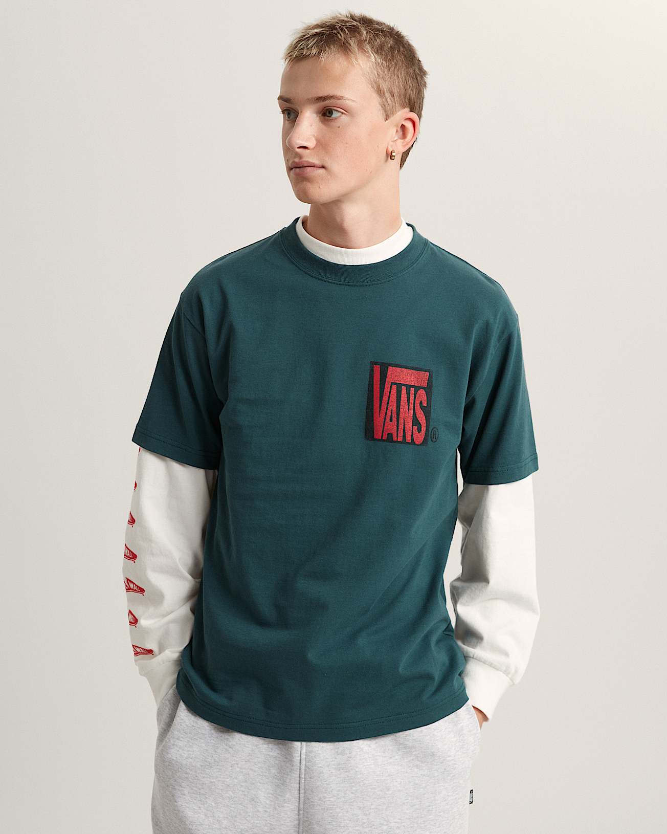 Vans Mens Stretch Stack Crackle T-Shirt - Mystic Moss