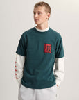 Vans Mens Stretch Stack Crackle T-Shirt - Mystic Moss