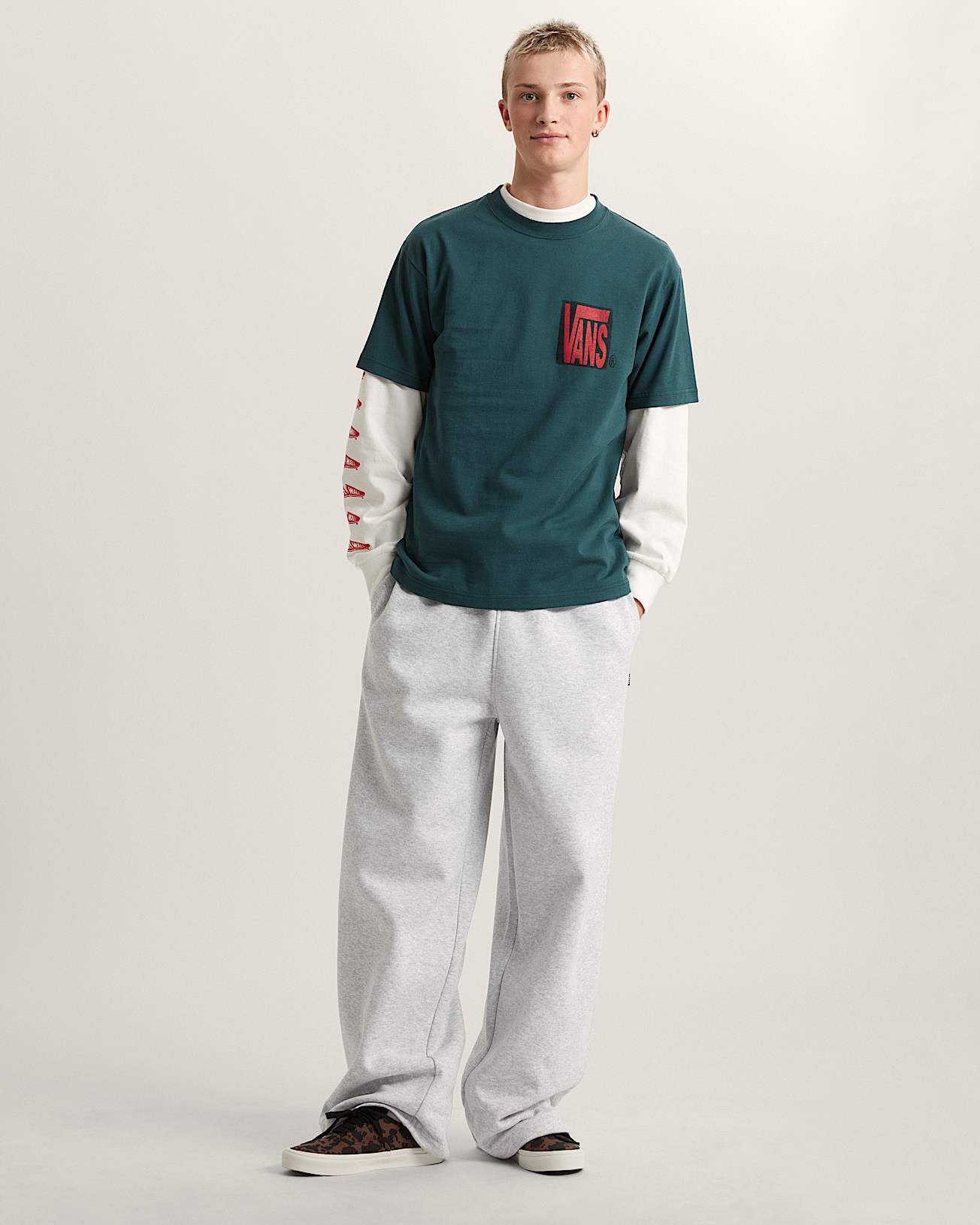 Vans Mens Stretch Stack Crackle T-Shirt - Mystic Moss