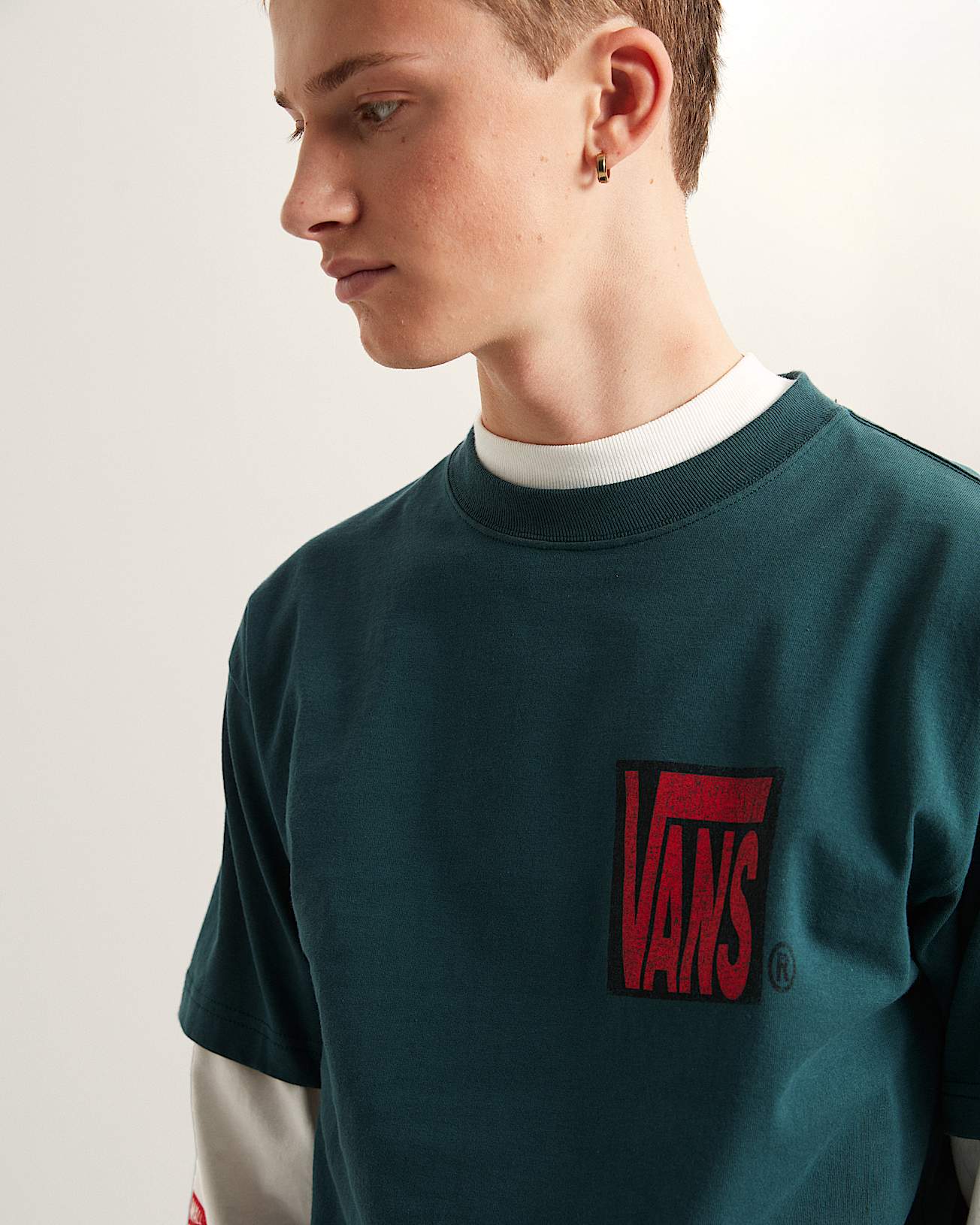 Vans Mens Stretch Stack Crackle T-Shirt - Mystic Moss