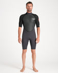 C-Skins Mens Element 3:2 FL BZ Shortie - Anthracite/Black/Neon Flare