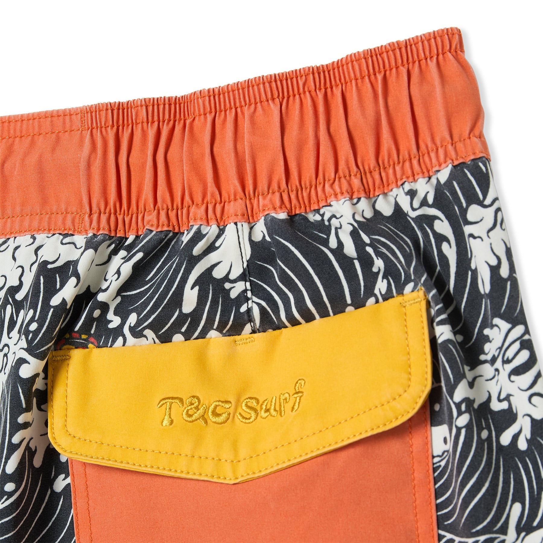 T&amp;C Surf Designs Aloha Elastic 17.5" Beach Shorts - Black
