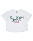T&C Surf Designs Womens Owner Crop Top - White