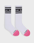 T&C Surf Designs Pearl Socks - White/Black/Pink