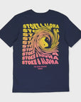 T&C Surf Designs Twisted Print Short Sleeve T-Shirt - Dark Navy