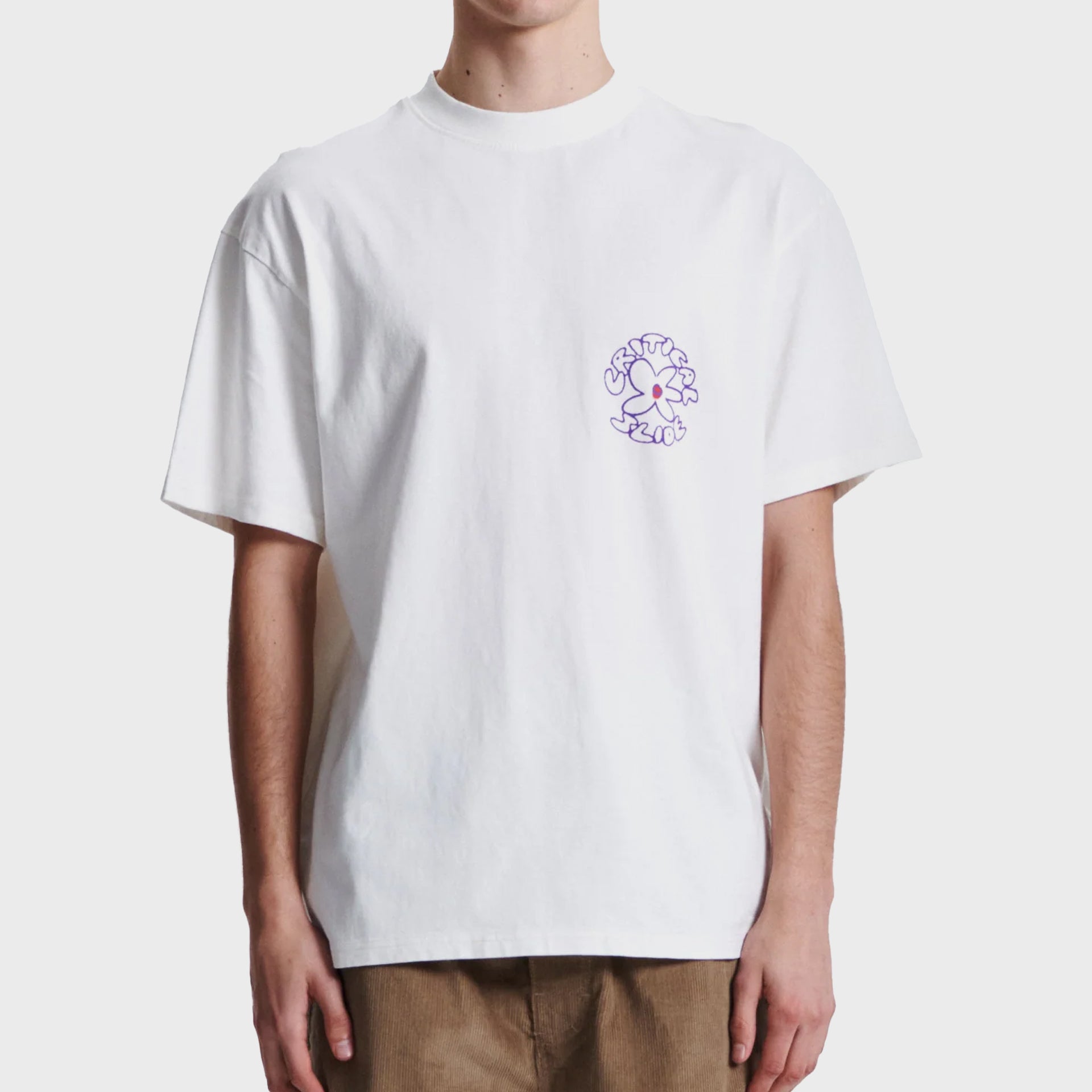 The Critical Slide Society Mens Blooms T-Shirt - Vintage White - ManGo Surfing