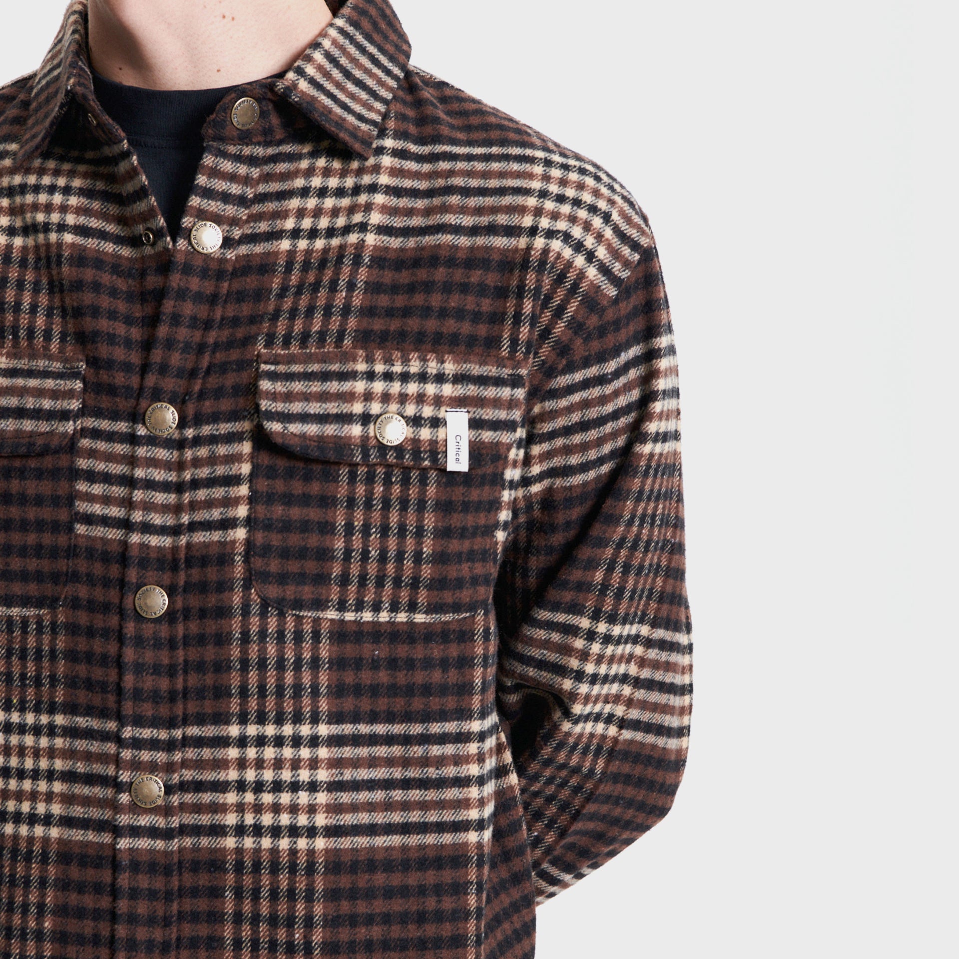 The Critical Slide Society Mens Huski Overshirt - Brown - ManGo Surfing