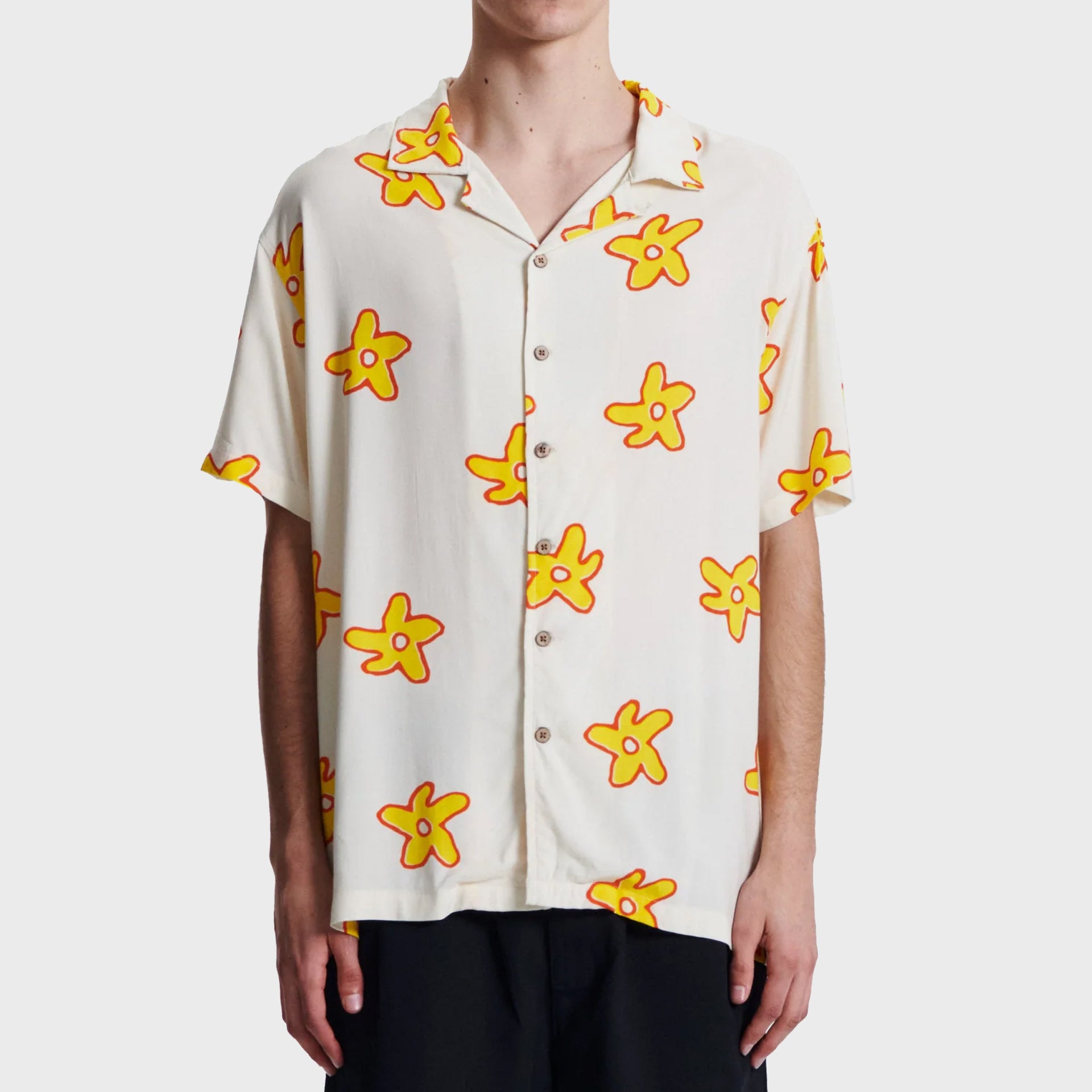 The Critical Slide Society Mens Seeker Resort Shirt - White - ManGo Surfing