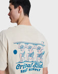 The Critical Slide Society Mens Short Supply T-Shirt - Bone - ManGo Surfing