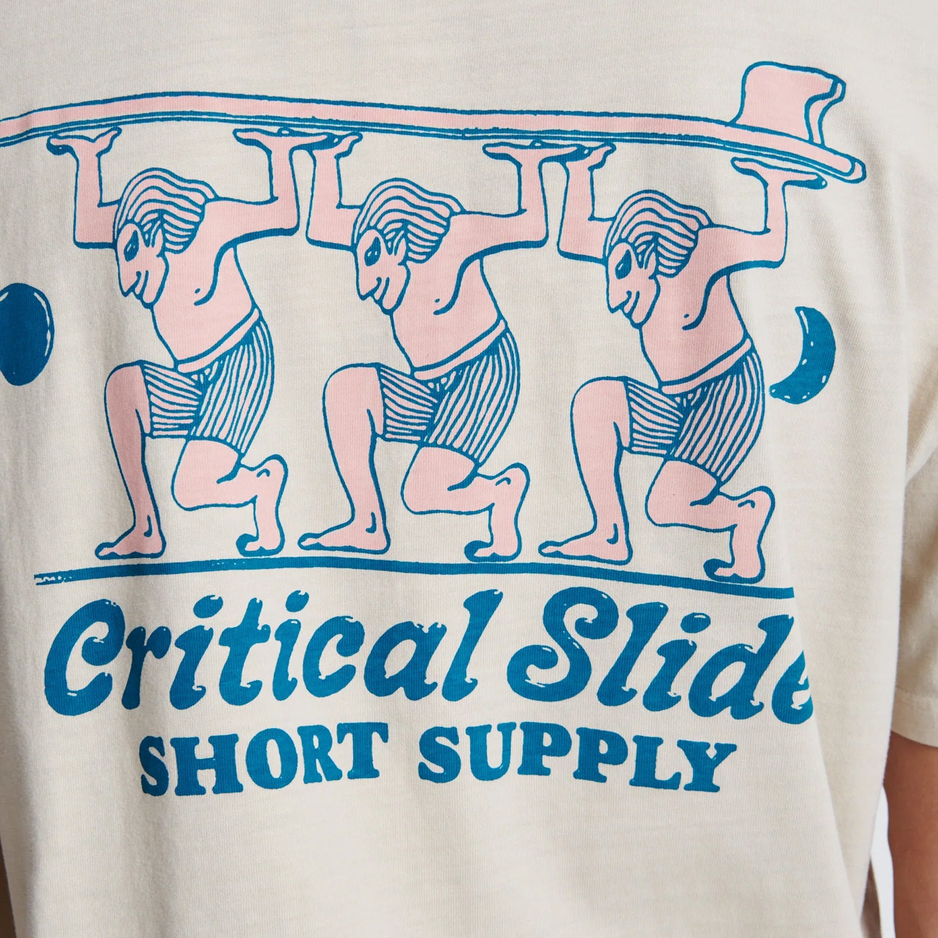 The Critical Slide Society Mens Short Supply T-Shirt - Bone - ManGo Surfing