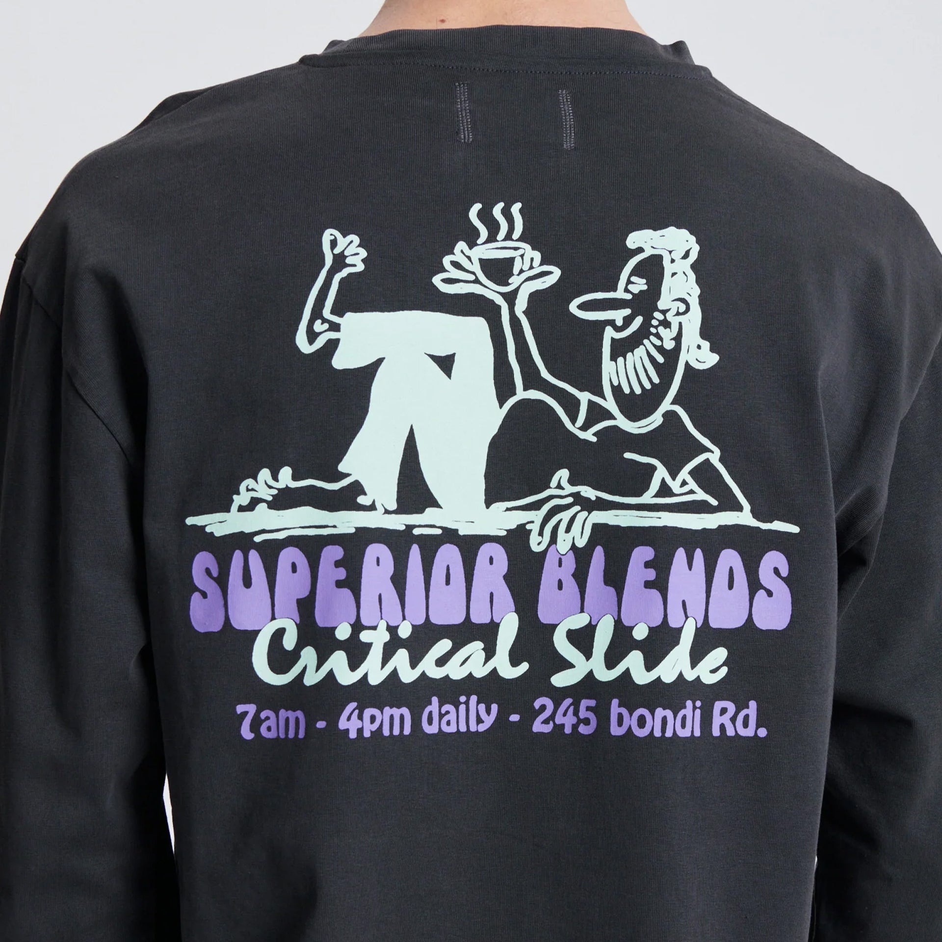 The Critical Slide Society Mens The Blends Long Sleeve T-Shirt - Phantom - ManGo Surfing