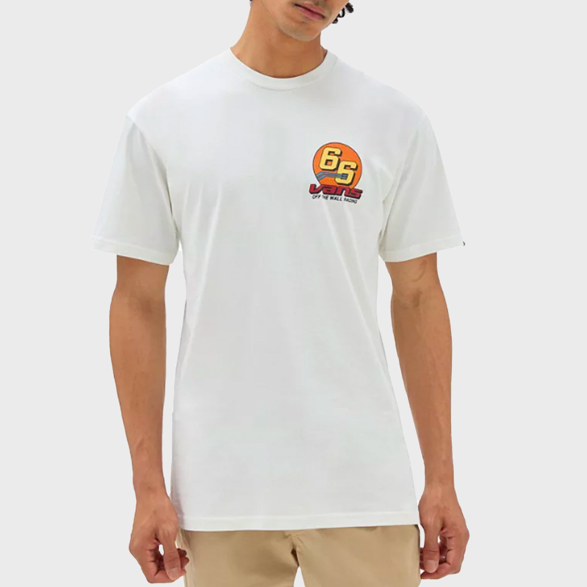 Vans 66 Racing Logo Mens T-Shirt - Marshmallow - ManGo Surfing