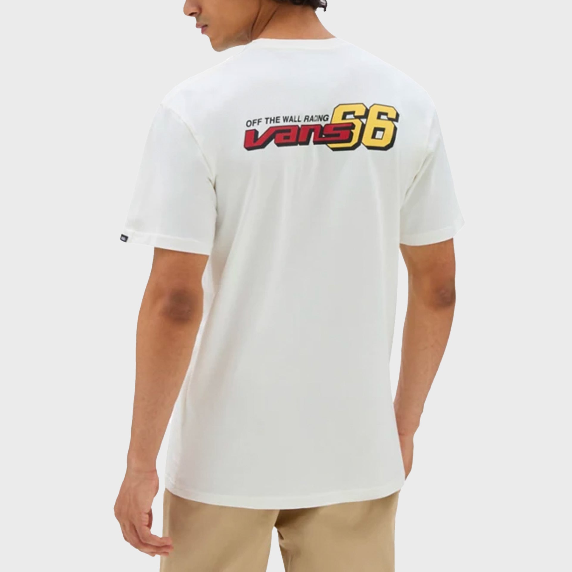 Vans 66 Racing Logo Mens T-Shirt - Marshmallow - ManGo Surfing