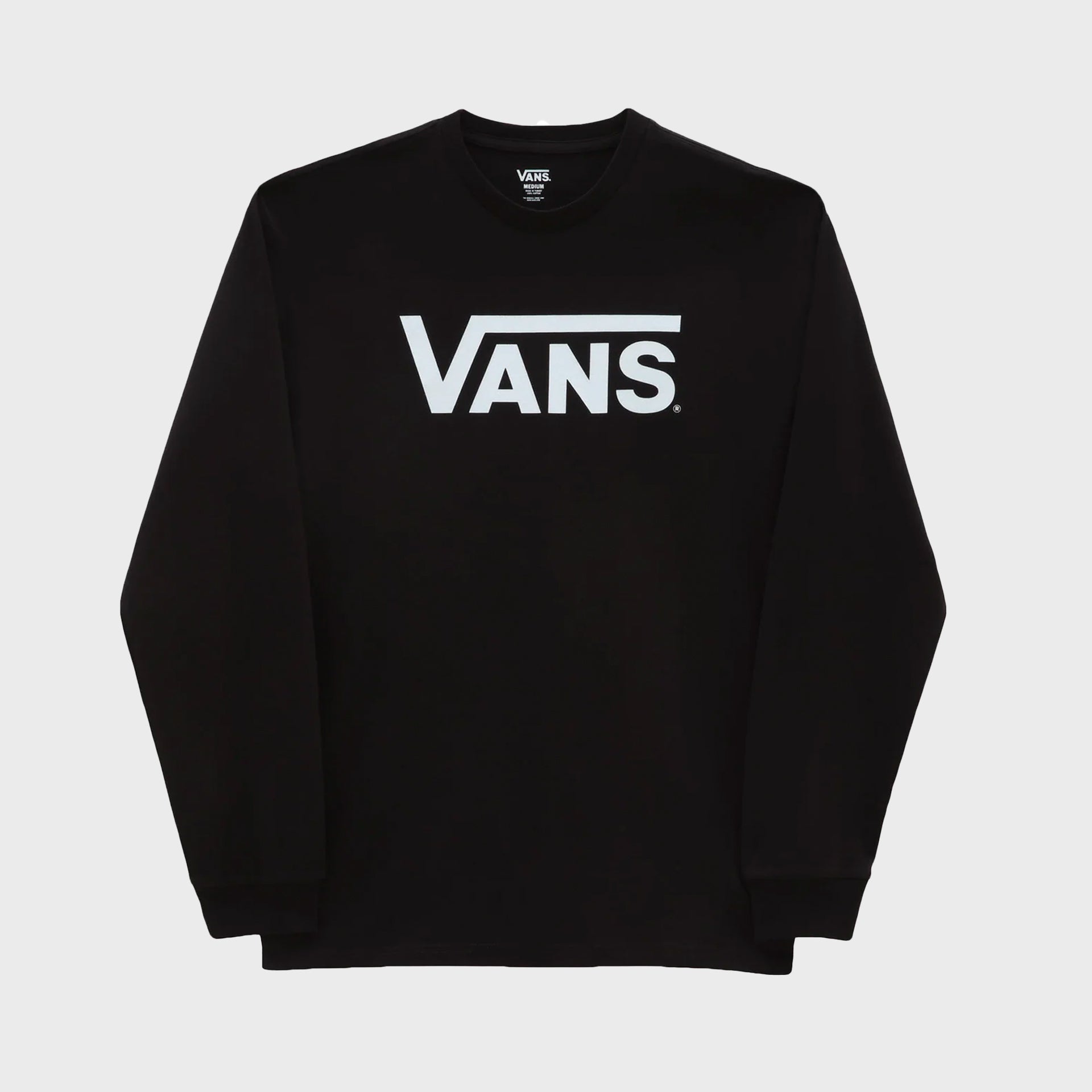 Vans Classic Mens Long Sleeve T-Shirt - Black/White - ManGo Surfing