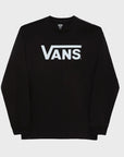 Vans Classic Mens Long Sleeve T-Shirt - Black/White - ManGo Surfing