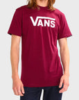 Vans Classic Mens T-Shirt - Burgundy/White - ManGo Surfing