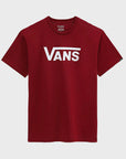 Vans Classic Mens T-Shirt - Syrah Red/White - ManGo Surfing