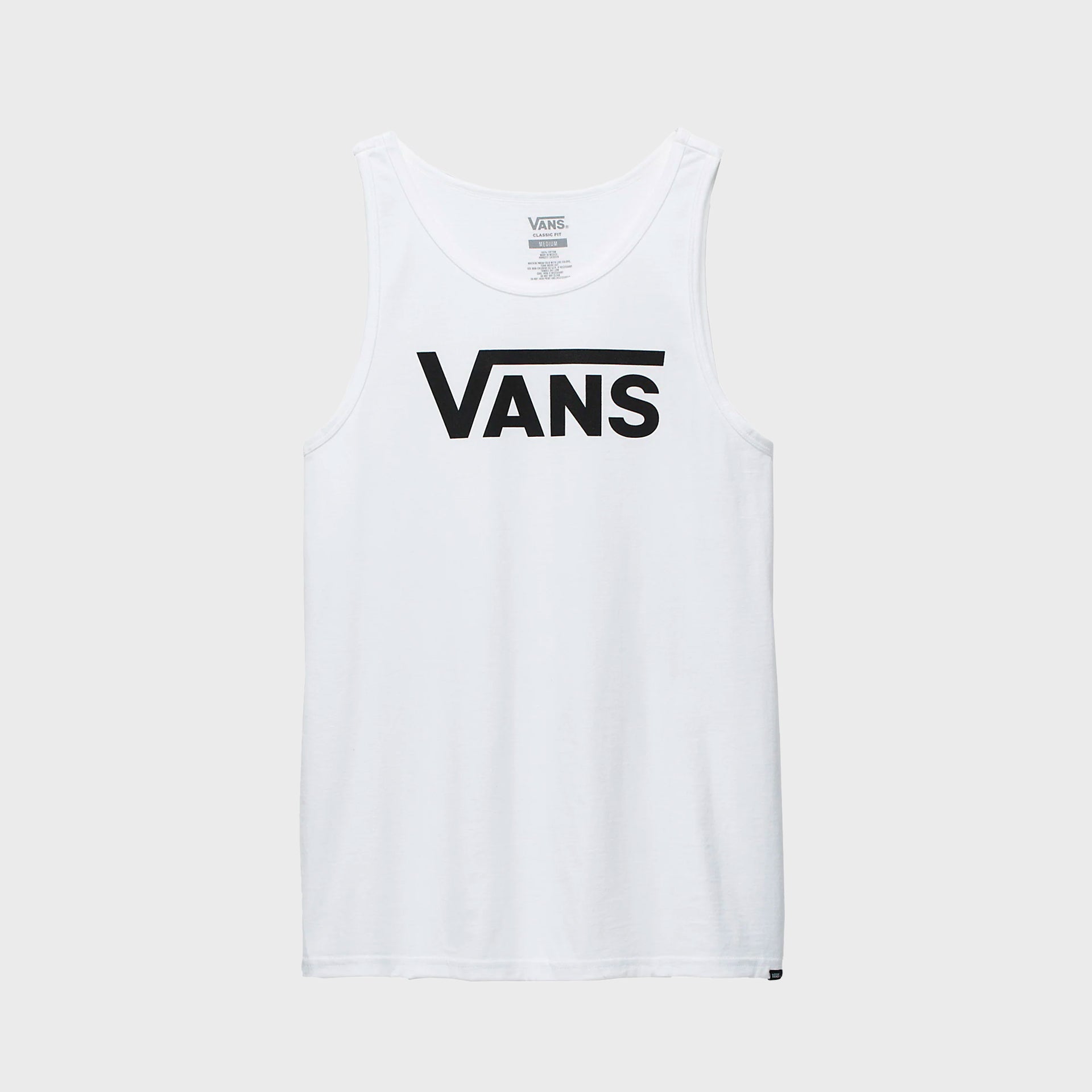 Vans Classic Mens Vest Top - White/Black - ManGo Surfing