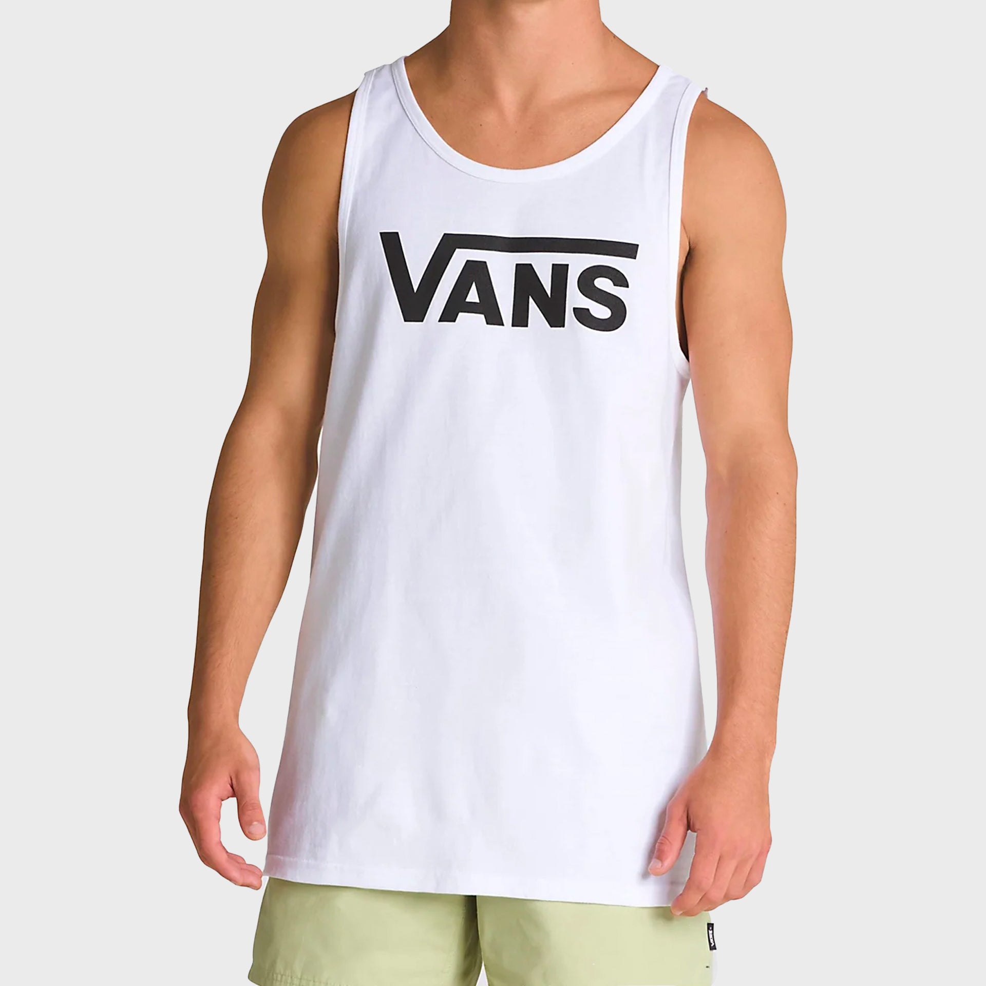 Vans Classic Mens Vest Top - White/Black - ManGo Surfing