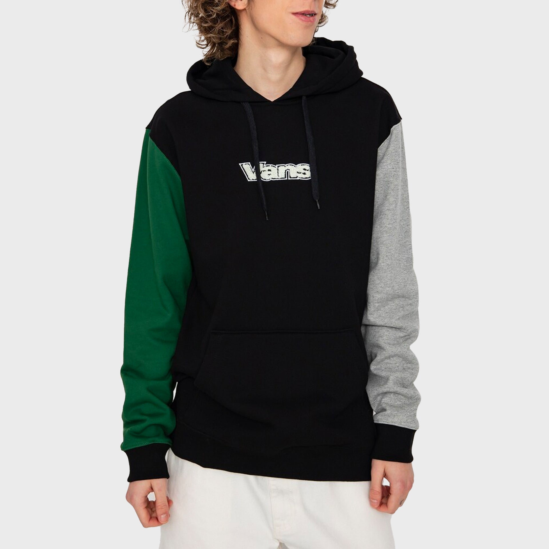 Vans Colorblock Pullover Sweatshirt - Black/Eden Green - ManGo Surfing