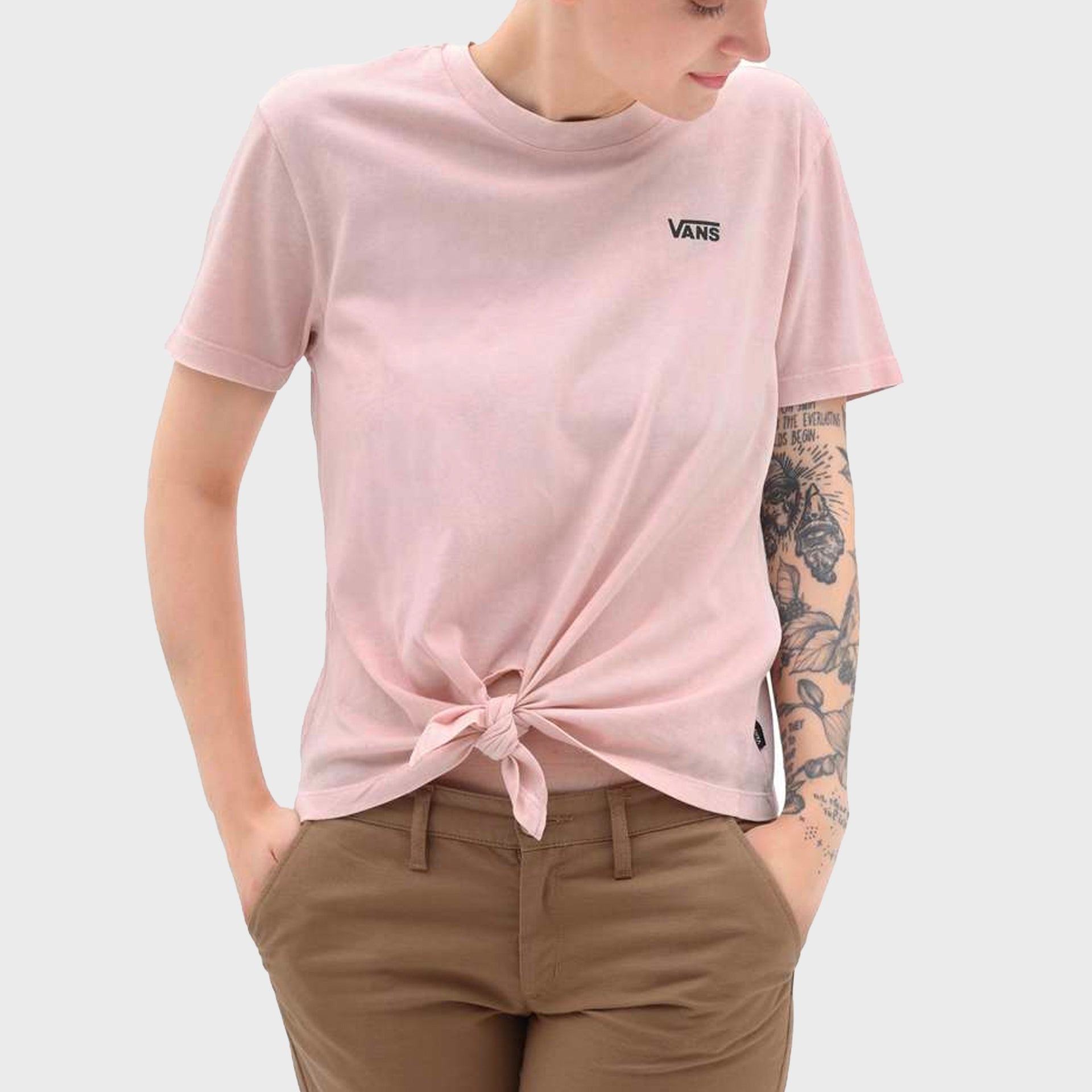 Vans Junior V Wash Knot Women's T-Shirt - Rose Smoke - ManGo Surfing