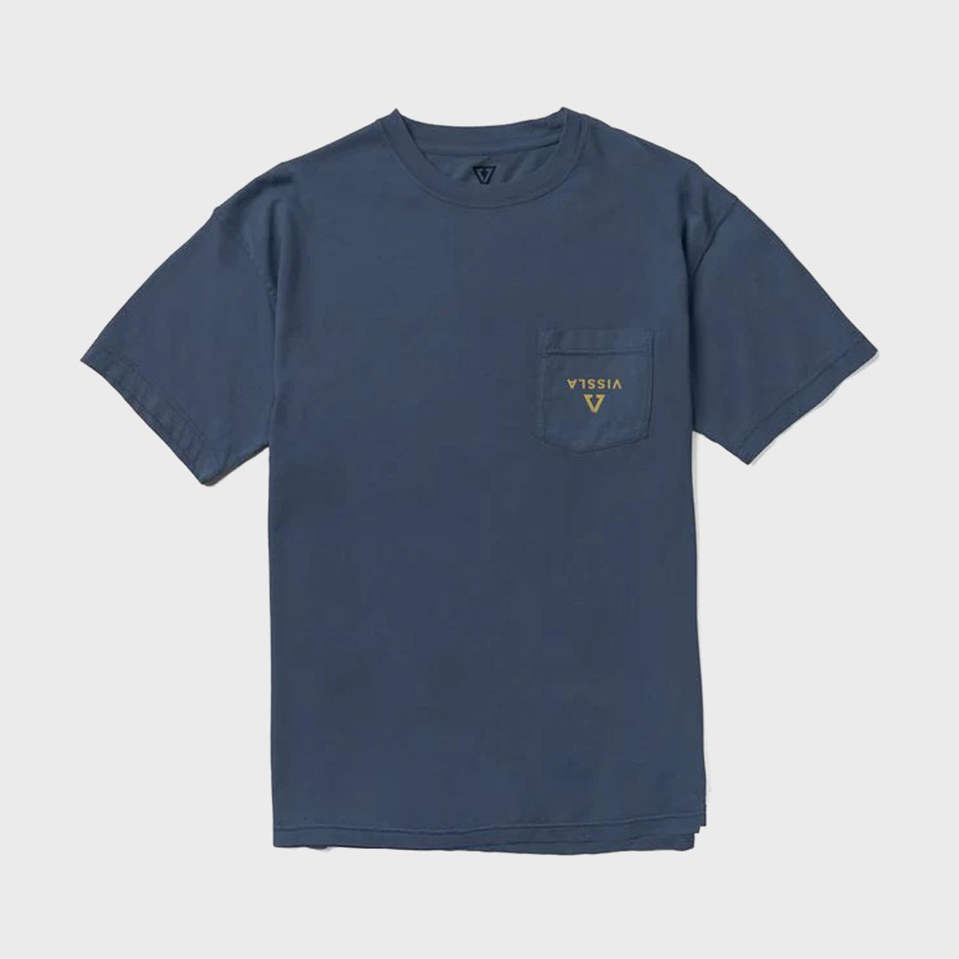 Vissla Mens Premium Stoke Pocket T-Shirt - Navy - ManGo Surfing