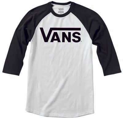Vans Kids Vans Classic Raglan T-Shirt - White/Black - ManGo Surfing